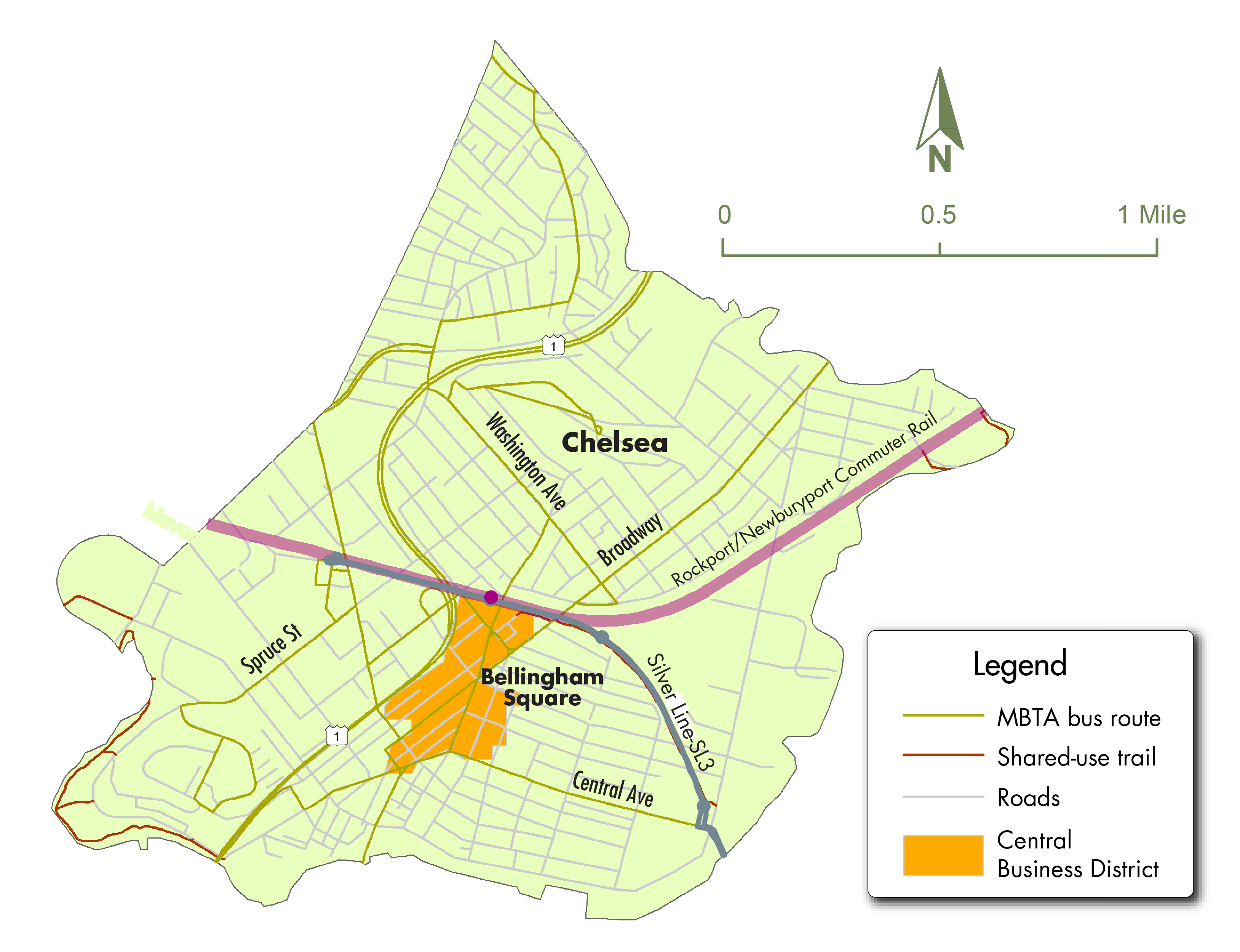 map of Chelsea CBD